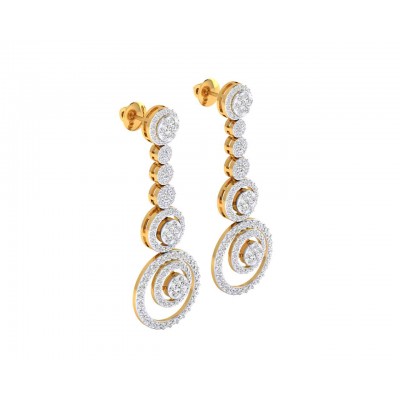 Romy Diamond Dangle drop earrings in Gold